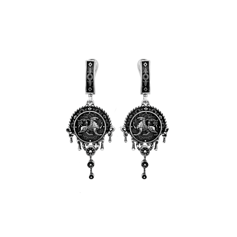 11010051-1_сайт Серьги Величественный лев — изображение 1